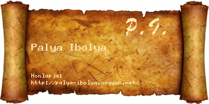 Palya Ibolya névjegykártya